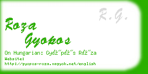 roza gyopos business card